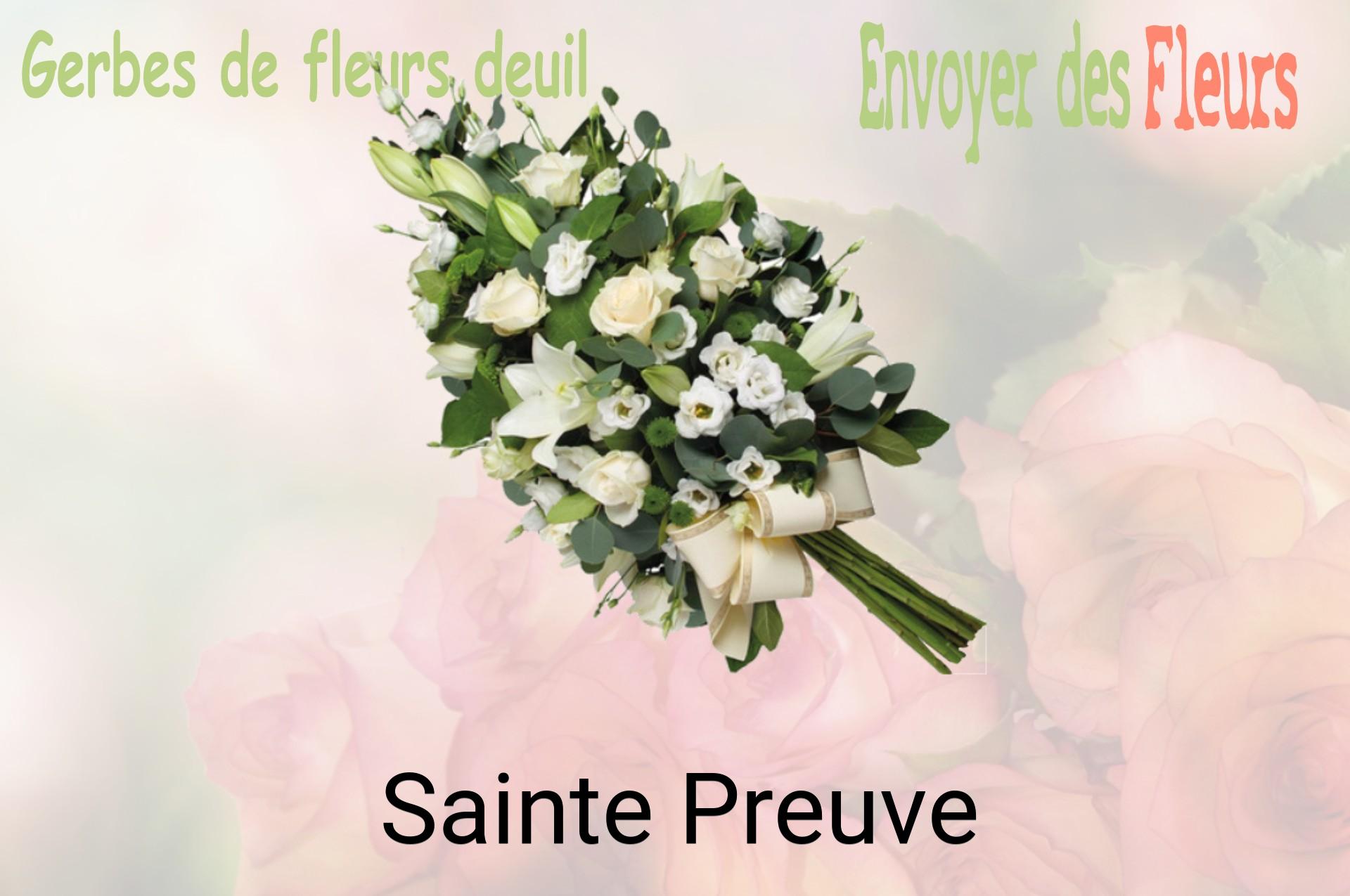 Gerbe de fleurs de deuil livrée à Sainte-Preuve